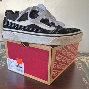 Vans Kids Black and White Sneakers